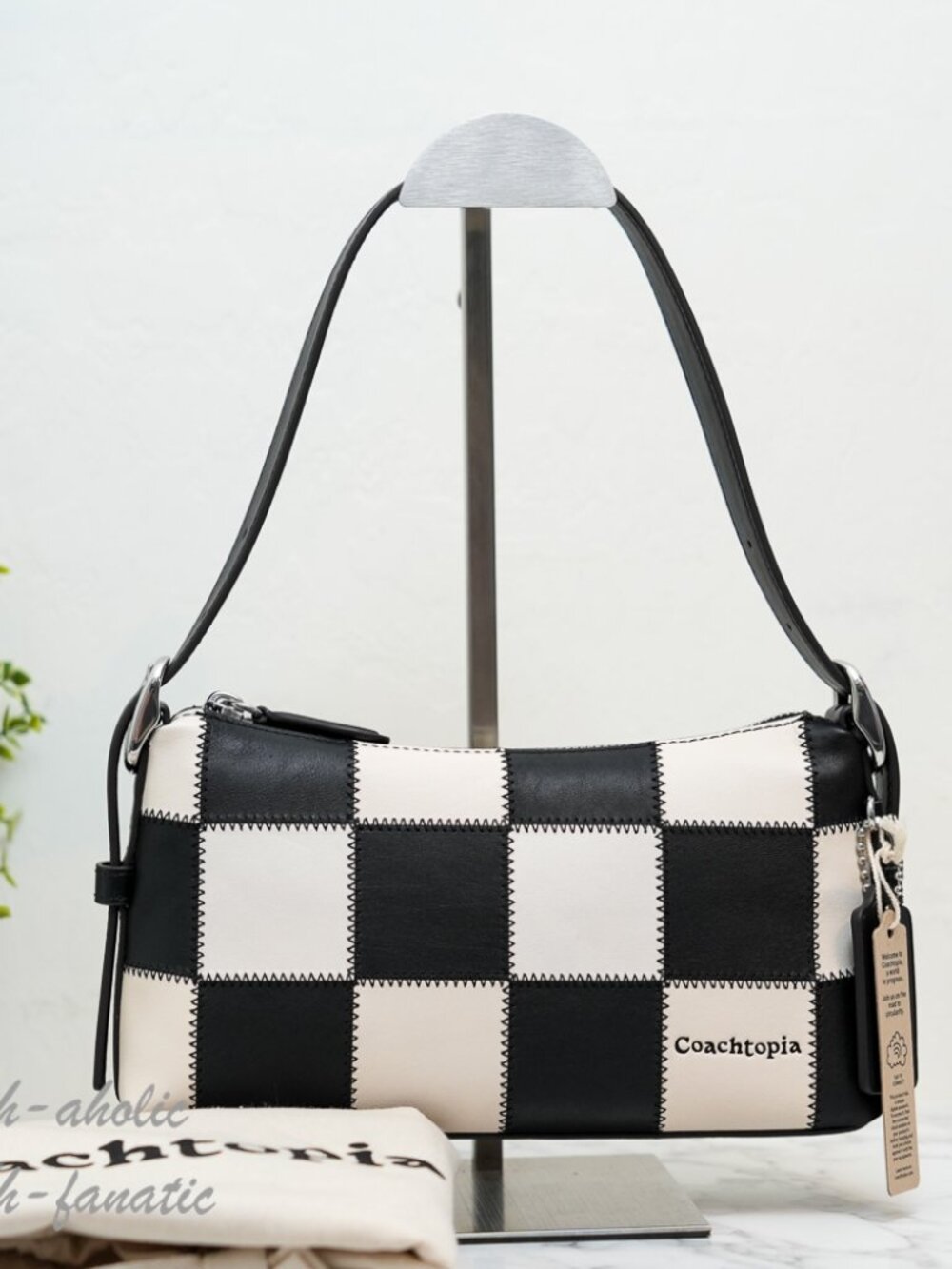 Coach Coachtopia Alter Ego Small Slouchy Shoulder Bag Checkerboard CGQ32 NWT
